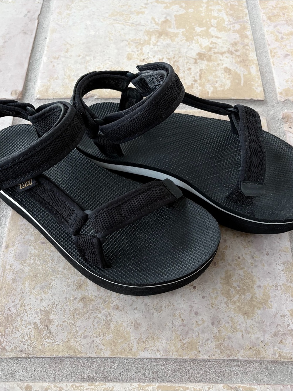 Teva Black & White 1102451 Platform Sandals Women’s 7, Sporty, Casual, Hippie - Picture 10 of 15